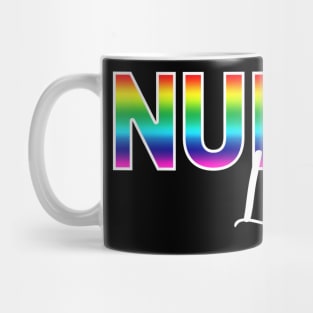 Nurse Life Rainbow Letters Mug